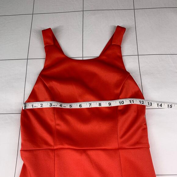 Lovers + Friends Dress Womens Small Coral Morning Light Ruffle Hem Mini Party - Picture 7 of 12